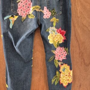 Silver Jeans Colorful Floral Cropped Jeans